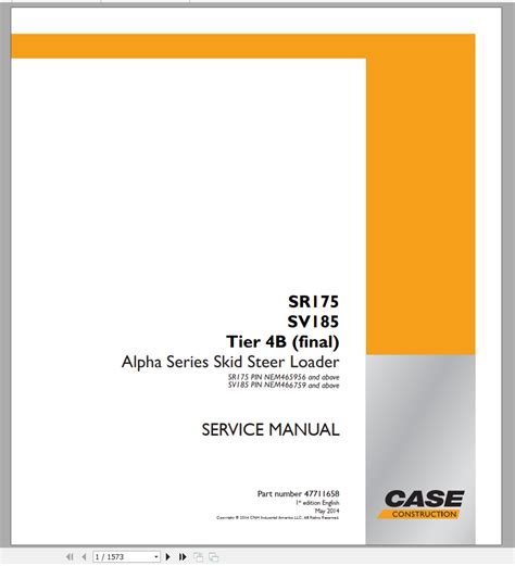 case construction alpha sr175 manual